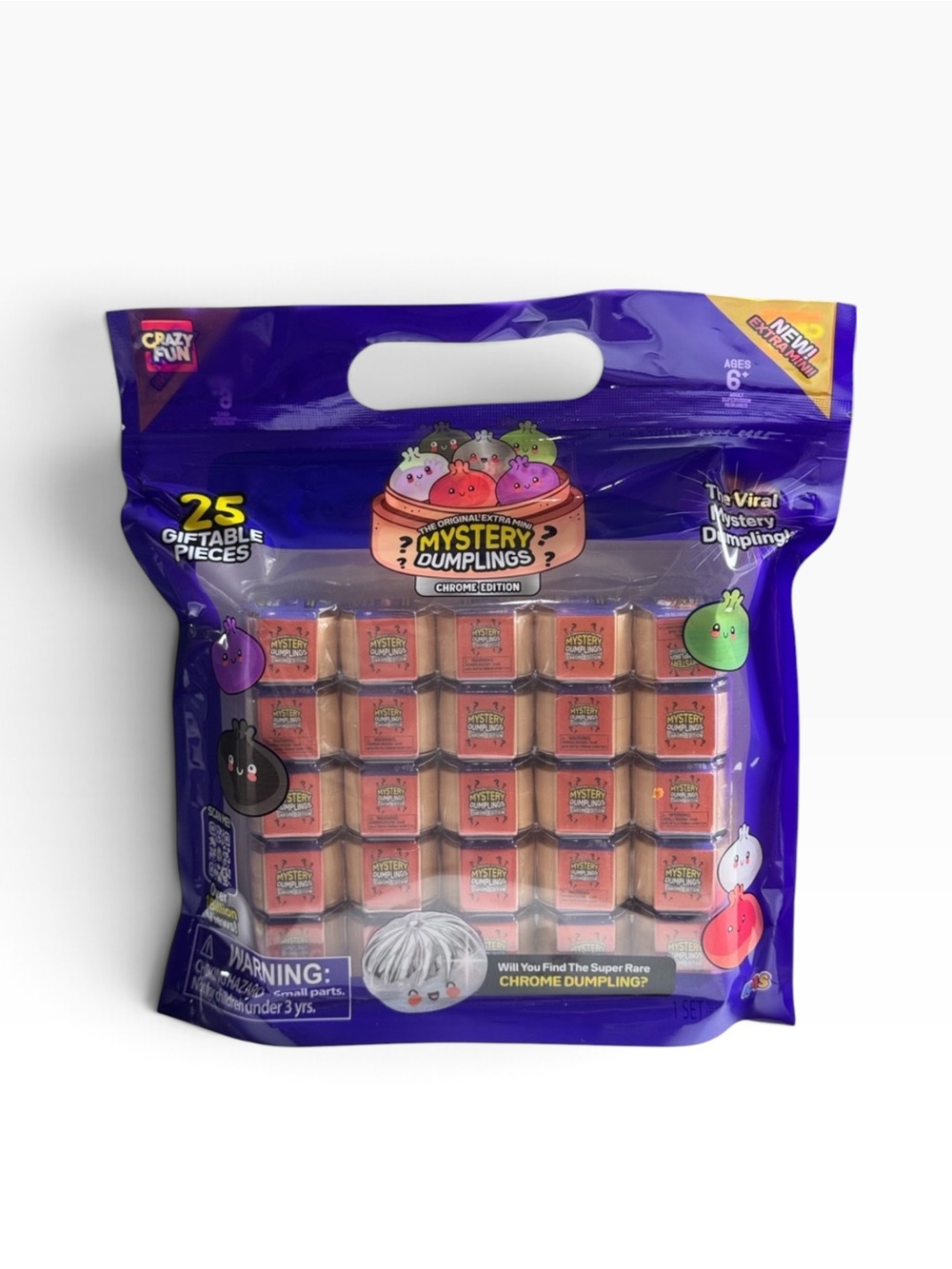 (25 pack) Extra Mini Dumpling (Chrome Edition) The Viral Mystery Dumpling